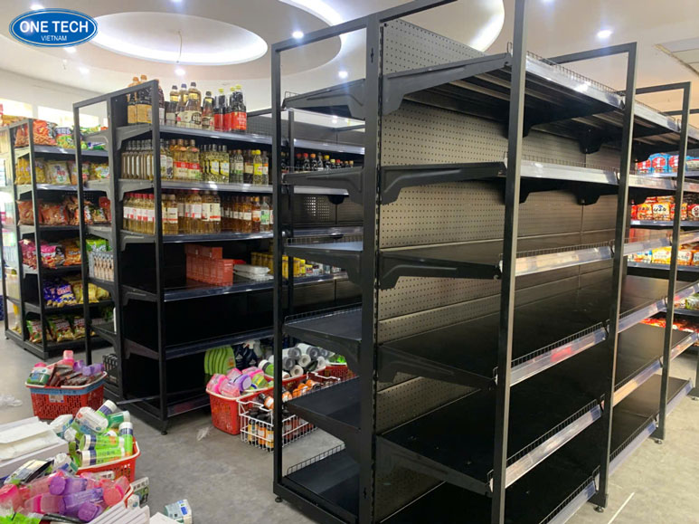 Các loại kệ thanh lý phổ biến trong ngành tạp hóa Kệ thanh lý tạp hóa gồm kệ đơn, kệ đôi, kệ móc treo và kệ trưng bày hàng hóa