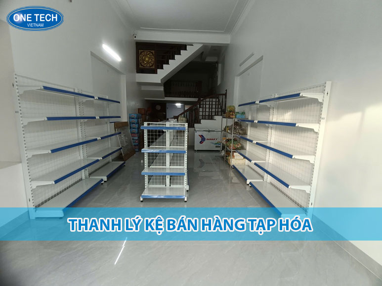 Kệ bán hàng tạp hóa cũ thanh lý còn mới 90% phù hợp cho cửa hàng nhỏ