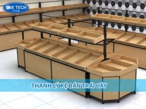 Kệ bán trái cây cũ thanh lý còn mới, thiết kế nhiều tầng trưng bày hoa quả
