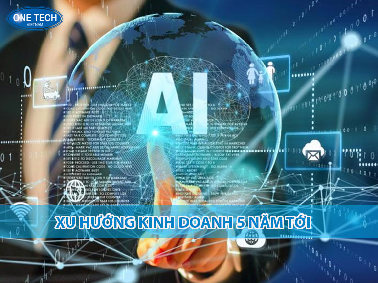 Biểu đồ thể hiện các xu hướng kinh doanh phát triển mạnh trong 5 năm tới như thương mại điện tử, AI, năng lượng tái tạo và kinh tế sáng tạo