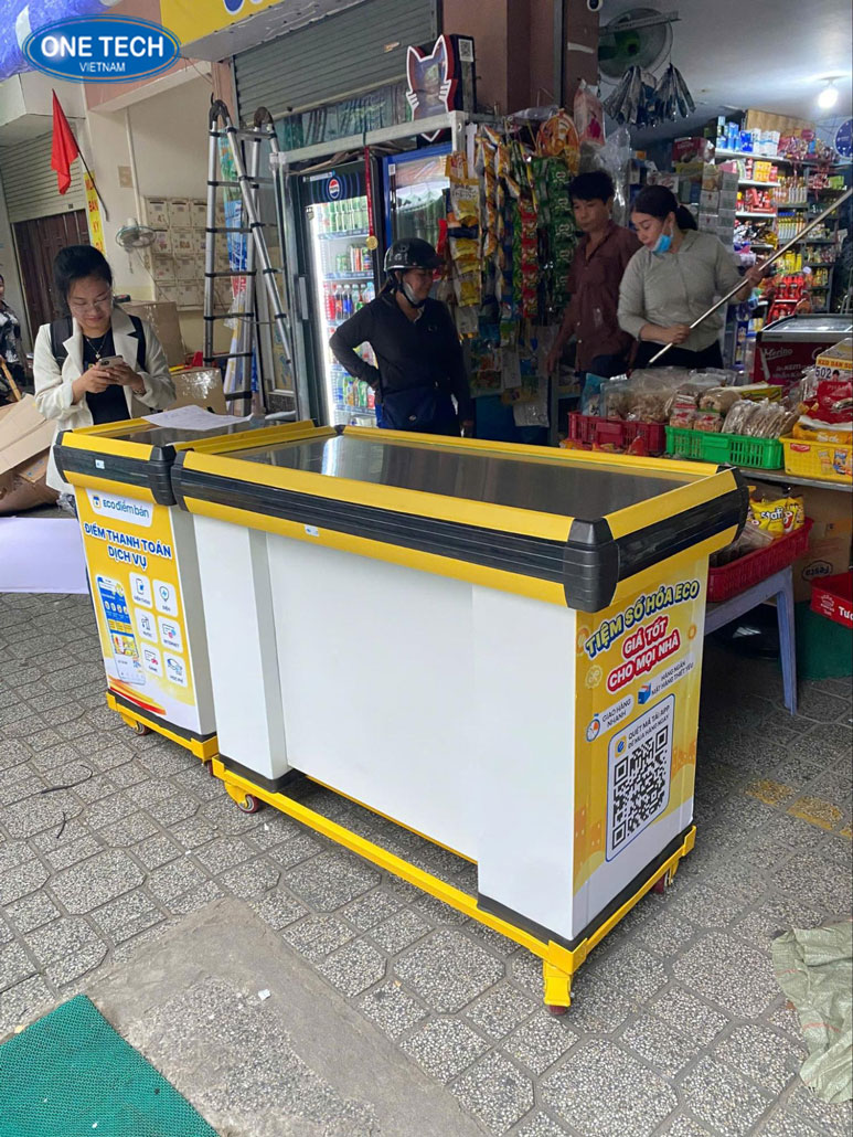 Bàn thu ngân chuyên dụng tại Hải Phòng được bố trí tại quầy thanh toán cửa hàng