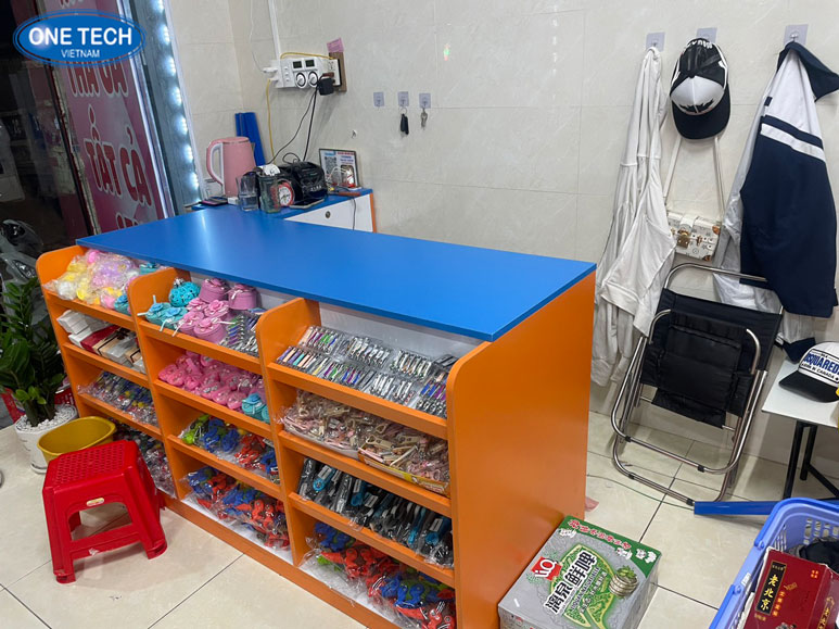 Bàn thu ngân lắp đặt tại cửa hàng khu vực Hải Phòng, hỗ trợ thanh toán tiện lợi