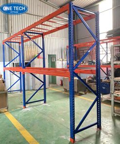 Kệ công nghiệp 2 tầng dùng trong kho chứa hàng hóa tải trọng lớn