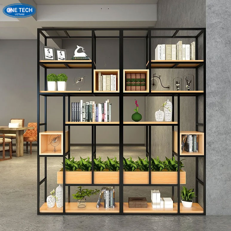 Kệ trưng bày sen đá nghệ thuật cho không gian sống tinh tế Kệ sen đá trang trí kiểu bậc thang, phù hợp nhà phố và quán cà phê