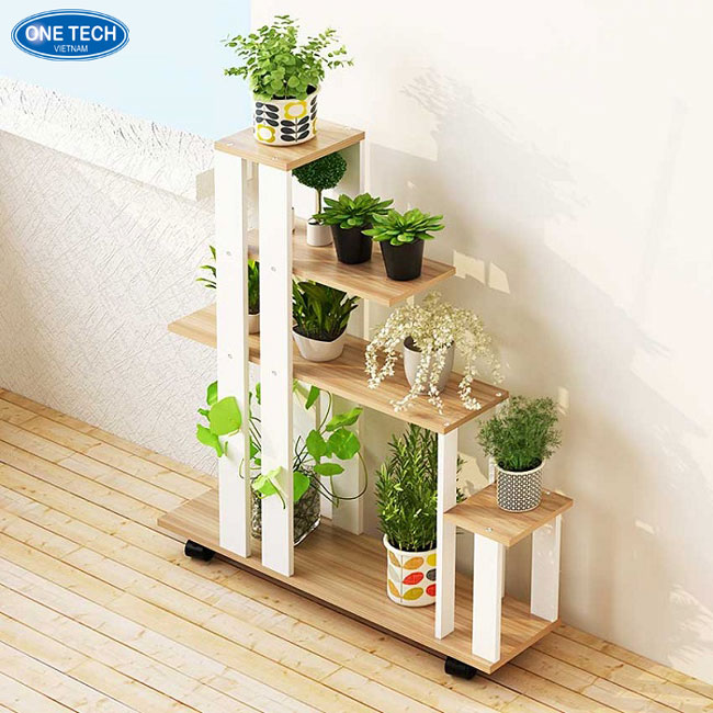 Kệ trưng bày sen đá nhỏ – điểm nhấn xanh trong không gian nội thất Kệ trưng bày sen đá kiểu đứng, trưng chậu cây mini trong nhà đơn giản và đẹp mắt