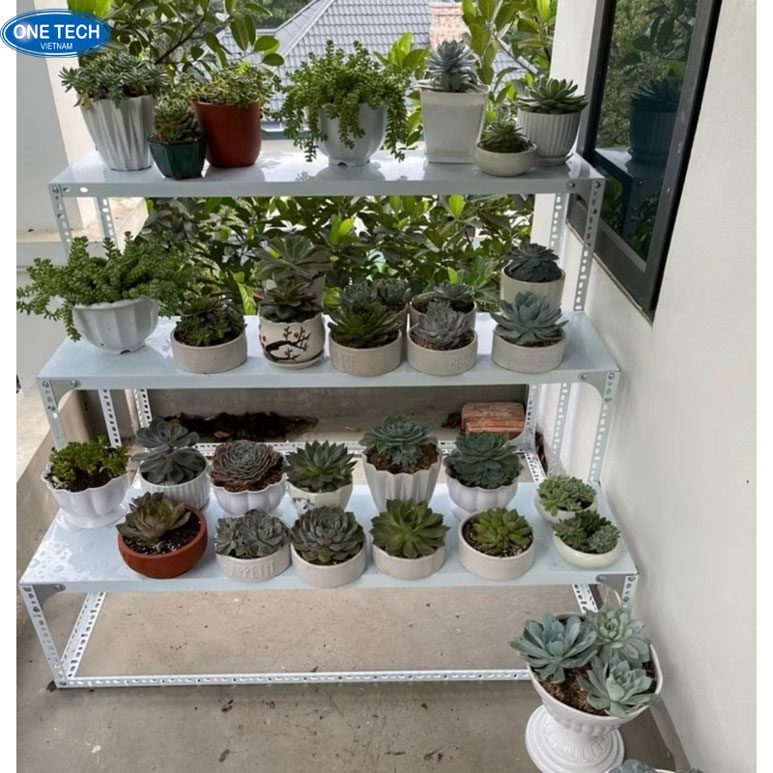 Kệ V lỗ đa năng trưng bày sen đá và cây cảnh mini Kệ sắt V lỗ đa năng dùng để trưng bày sen đá và cây xanh nhỏ trong nhà