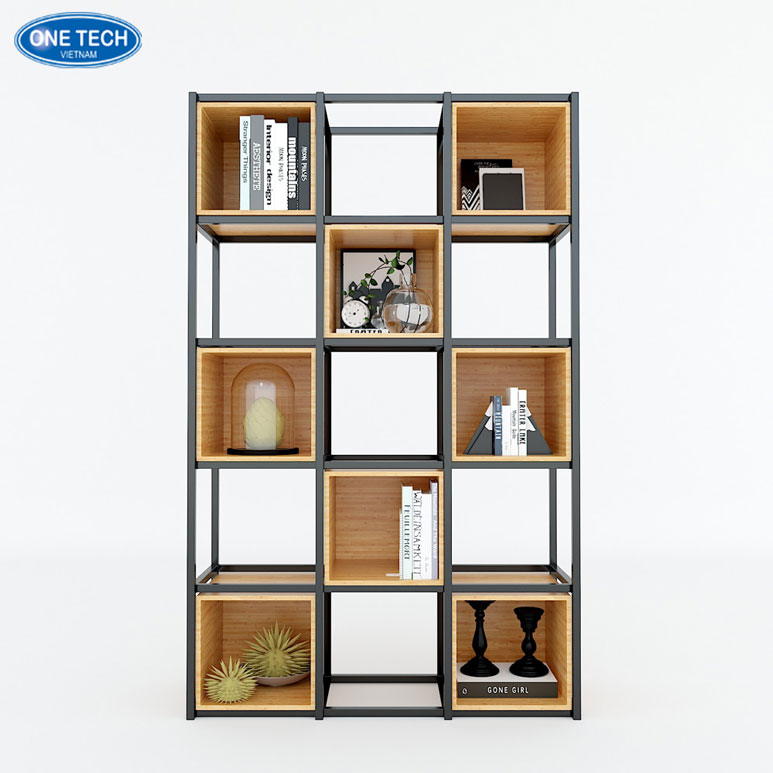 Thiết kế kệ trưng bày sen đá hiện đại và tiết kiệm diện tích Kệ nhiều tầng trưng bày sen đá mini, bố trí hợp lý trong không gian nhỏ