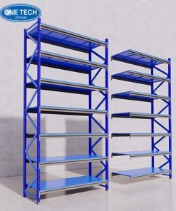 Hệ thống kệ trung tải 7 tầng chịu lực cao, thiết kế chuyên dụng cho lưu trữ hàng hóa kho công nghiệp