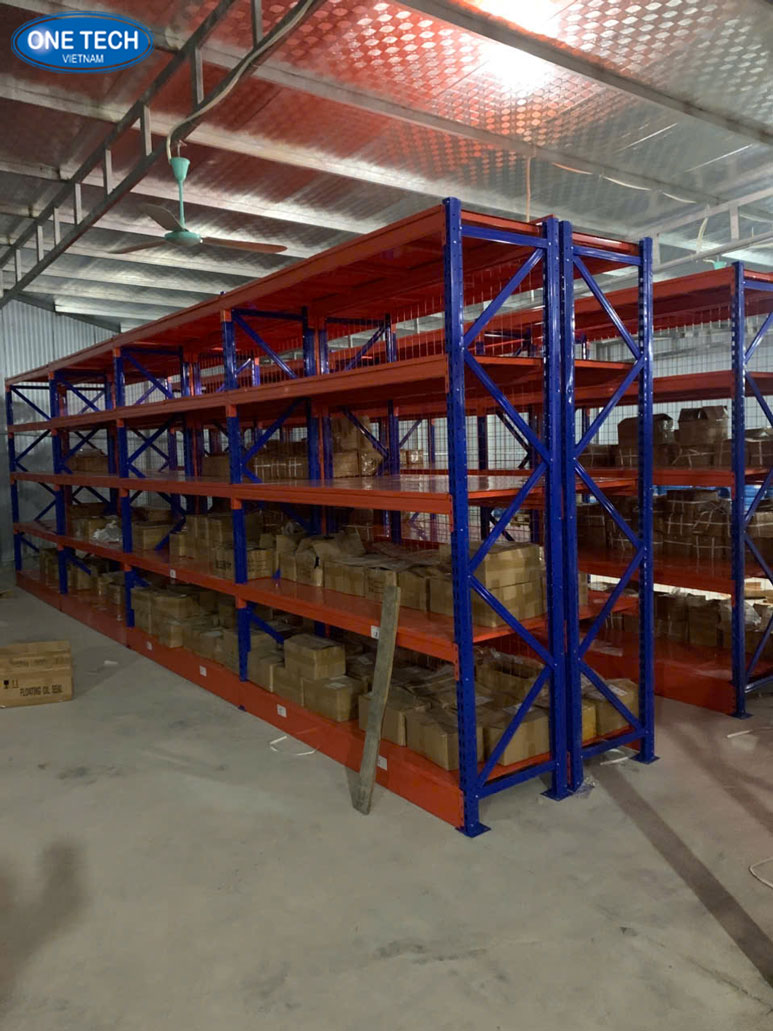 Hệ thống kệ trung tải để thùng carton trong kho hàng gọn gàng, dễ quản lý