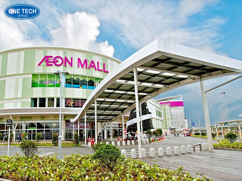 Mặt tiền Aeon Mall Bình Dương Canary tại thành phố Thuận An, trung tâm thương mại hiện đại hàng đầu Bình Dương