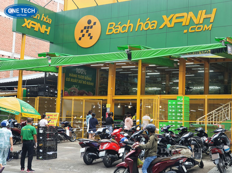 Mặt tiền siêu thị Bách Hóa Xanh - Chuỗi bán lẻ thực phẩm hàng đầu tại Việt Nam