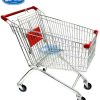 Xe đẩy siêu thị dung tích 100 lít khung thép chắc chắn, tay đẩy nhựa, bánh xe xoay linh hoạt