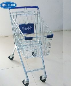 Xe đẩy siêu thị dung tích 60 lít, thiết kế linh hoạt phù hợp cửa hàng nhỏ