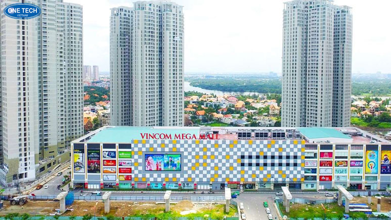 Toàn cảnh Vincom Mega Mall Thảo Điền - trung tâm thương mại hiện đại tại quận Thủ Đức với nhiều thương hiệu thời trang, ẩm thực và khu vui chơi giải trí
